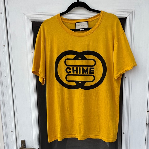 Gucci CHIME Vibrant Yellow MY BODY MY CHOICE T SHIRT-L - Picture 6 of 9